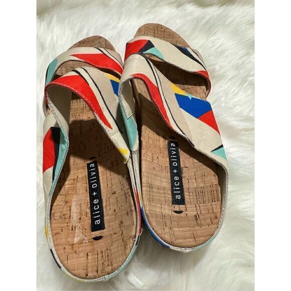 Alice + Olivia colorful wedge sandals 39 (9) - Picture 3 of 8